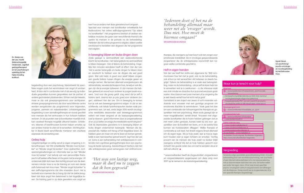 Wat kan psychosociale oncologische zorg doen voor herstel?